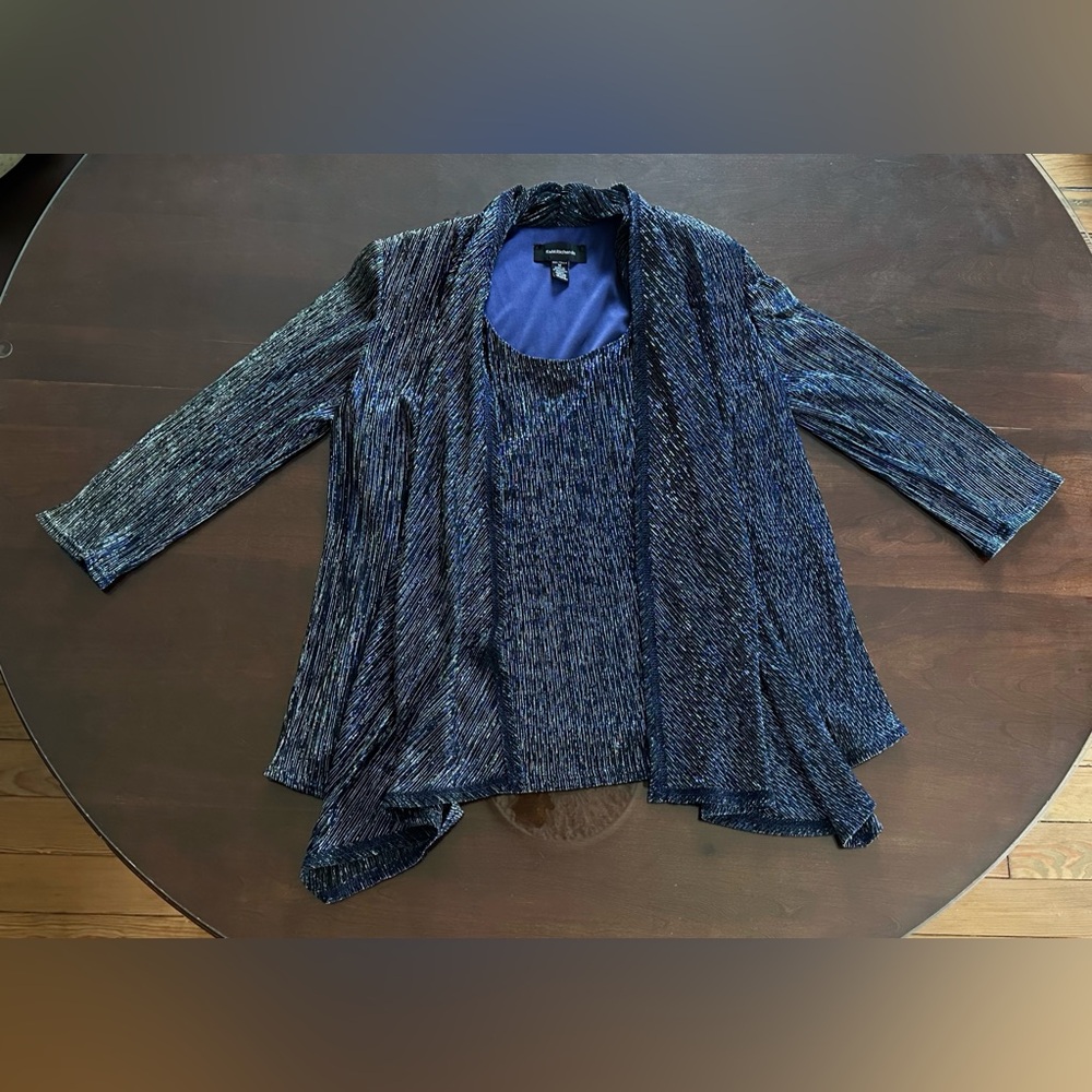 Metallic Blue & Silver Shirt R&M Richards